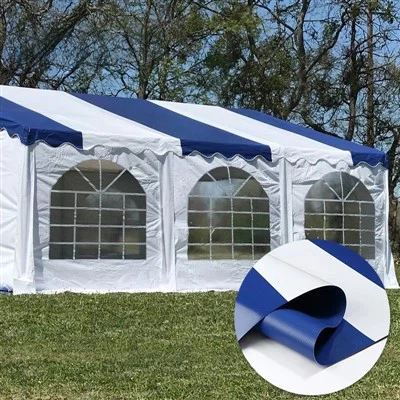 Sunshade White Striped Tarp σκηνή